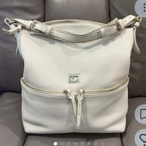 Dooney & Bourke Dillen White Leather Shoulder Bag Large Excellent Condition